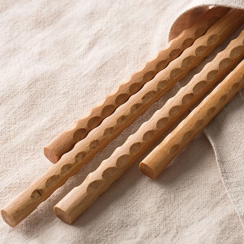 Pauzinhos japoneses extra longos de madeira de faia polido, comida frita, macarrão, pauzinhos antiderrapantes, ferramentas de cozinha