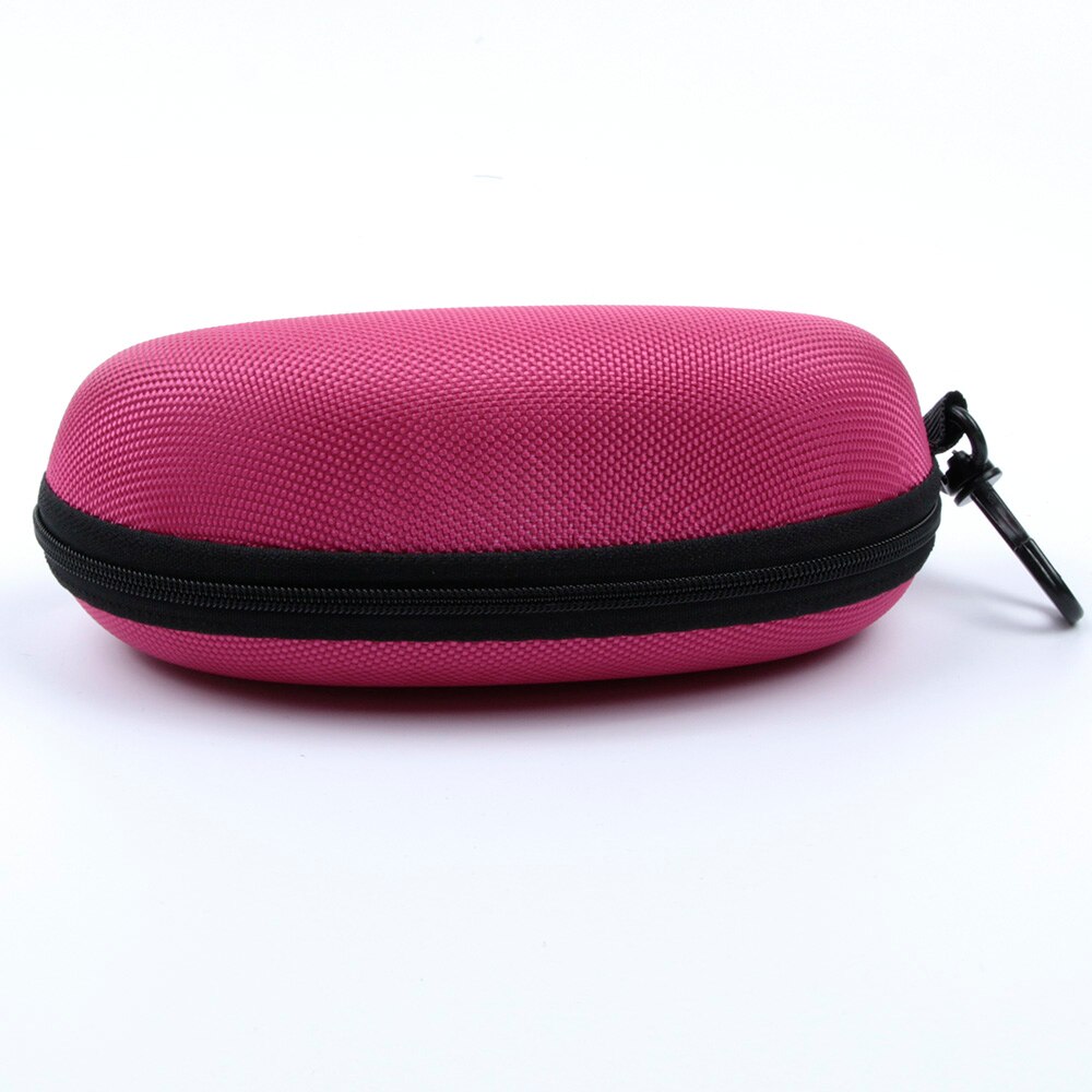 Portable Zipper Eye Glasses Clam Shell Sunglasses Hard Case Protector Box