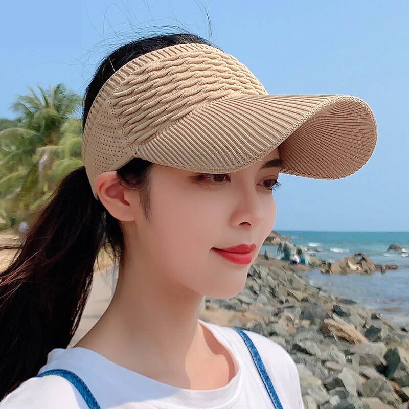 Summer Women's Empty Top Duck Tongue Baseball Cap Sun Visor Hip Hop Golf Cap Outdoor Sports UV Sunscreen Sun Hat