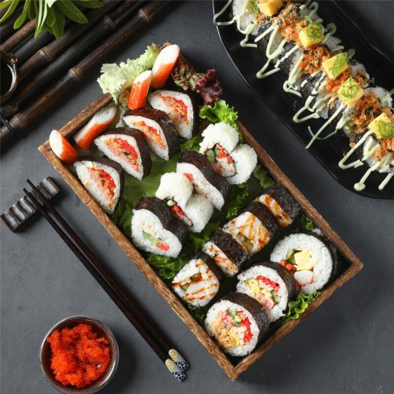10Pcs/Set DIY Sushi Maker Kit Kitchen Sushi Tool Making Machine Roller Rice Mold Sushi Vegetable Meat Rolling Gadgets