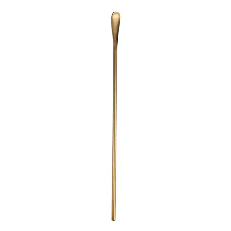 Long Handle Honey Spoon Stainless Steel Stirring Spoon Small Spoon Dessert Spoons Coffee Cocktail Spoons Kitchen Tools: long golden