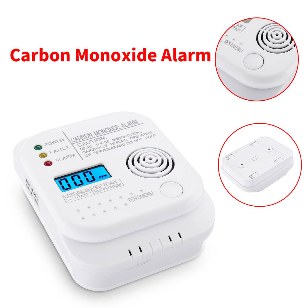 Co Gas Sensor Alarm Detectoren Lcd Digitale Koolmonoxide Alarm Detector Independent Home Security Sensor Waarschuwing Tool