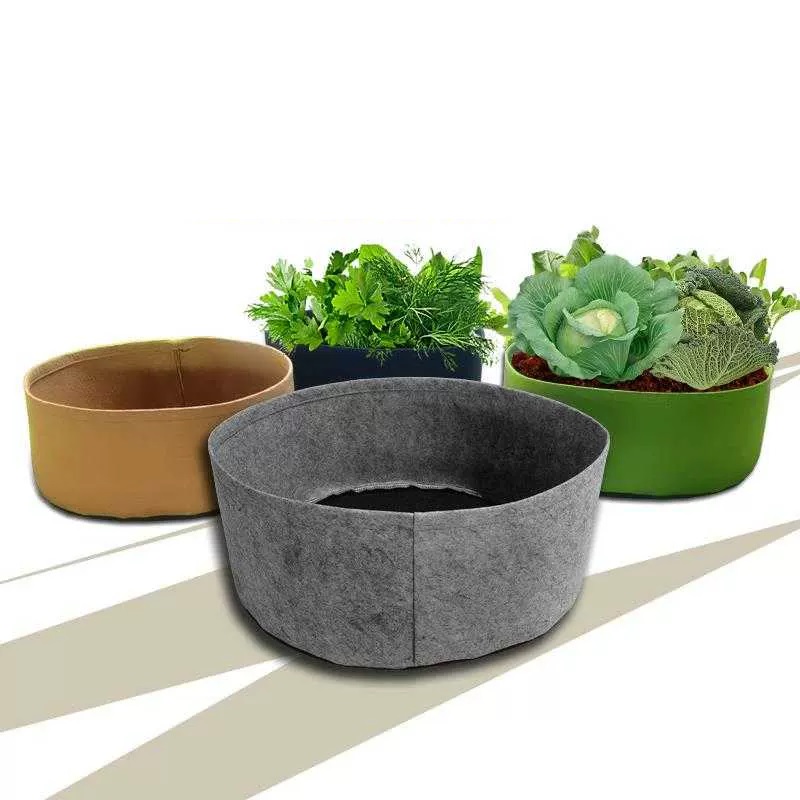 Round Garden Bed, Deep Soil Planting Container Grow Bags Durable Felt Fabric Planter Pot for Plants,Vegetables,Flowers, Herbs