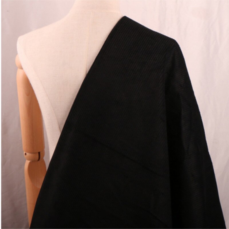 Tela elástica de algodón de tela de ropa de pana Retro Para hombres y mujeres material de fabricación de ropa: Black