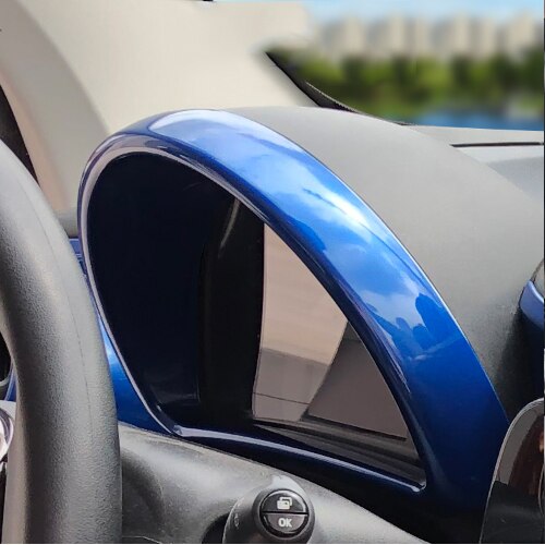 Panel de instrumentos para Interior de coche, decoración de embellecedor, pegatinas para Estilismo de coche, para Mercedes Smart Fortwo 453 Forfour: Azul