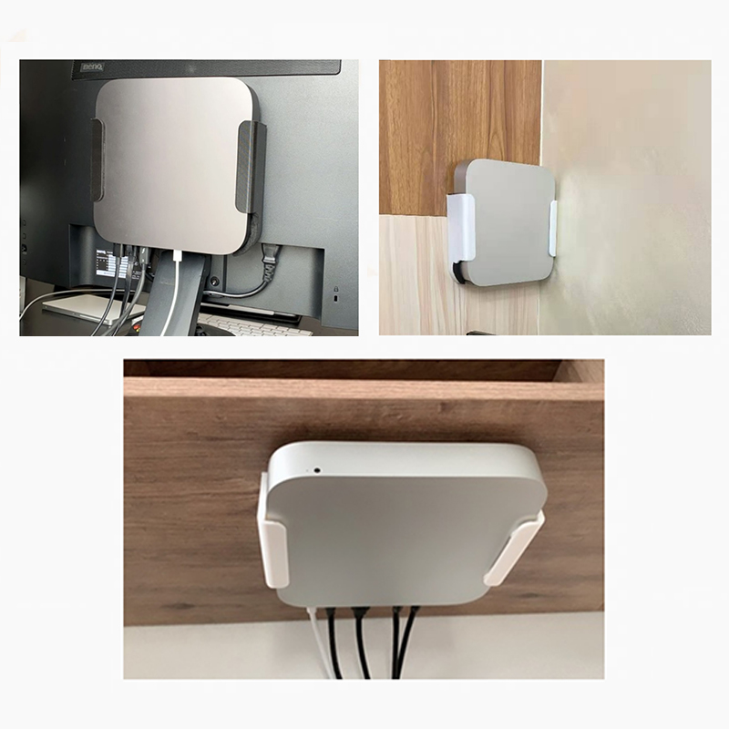 Invite murale pour Apple Mac Mini, support pour ordinateur monté sur le dos, invite astronomique de bureau, vis gratuites, gain de place, impression 3D,