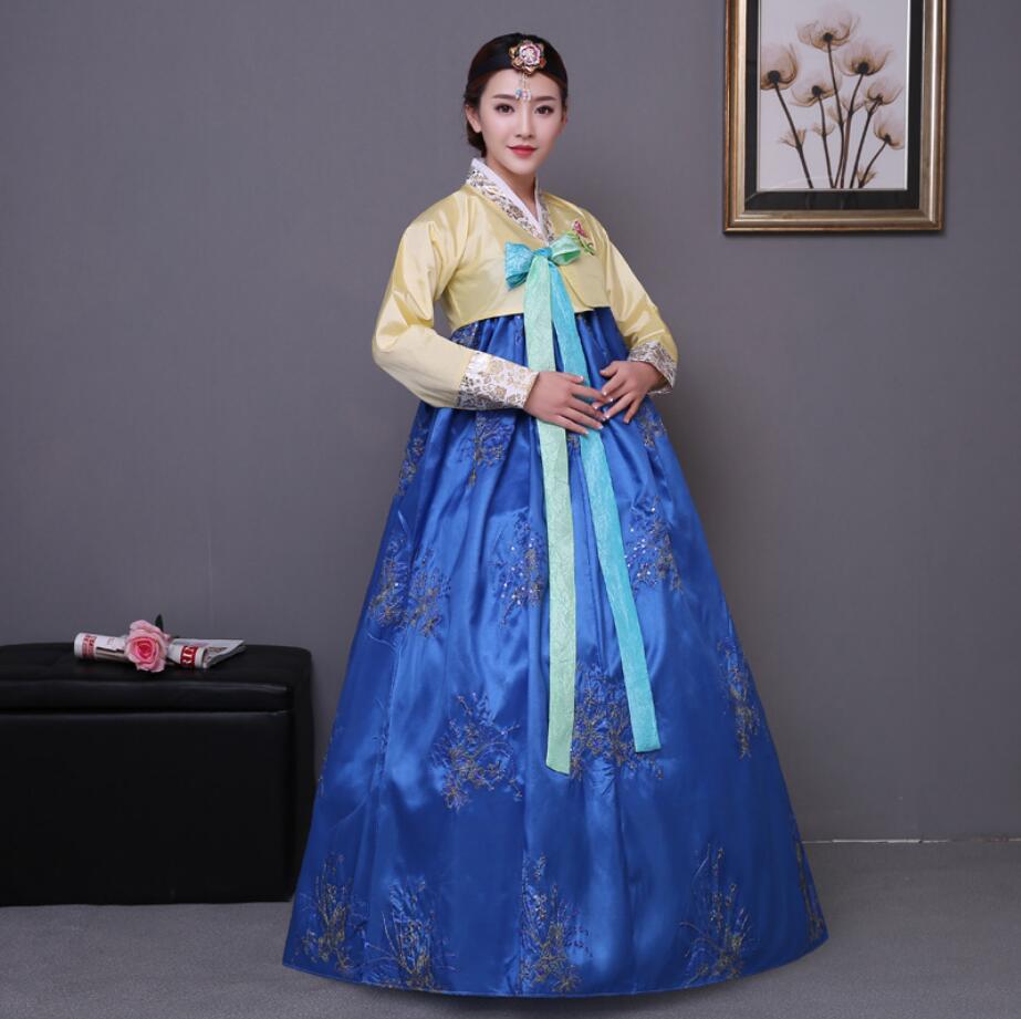 Koreanische Traditionelle Koreanische Hanbok Weibliche Koreanische Hanbok Kleid Ethnische Minderheit Tanz Bühne Kostüm Neue Jahr: WYH-3215-2 / M