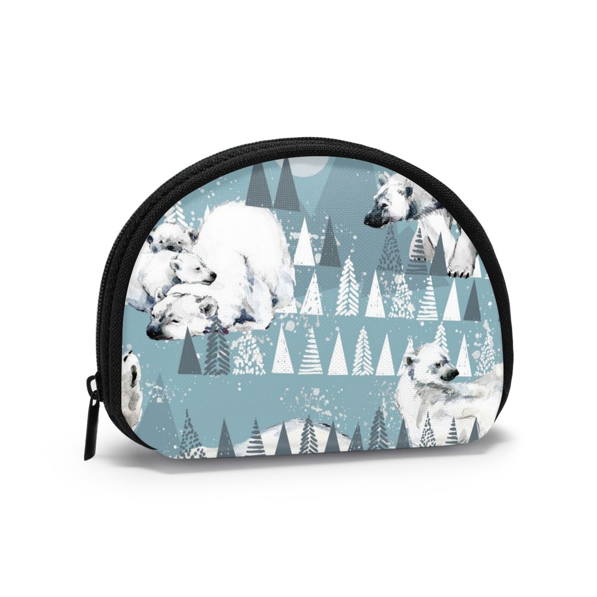 Damesportemonnee kort dames portemonnee portemonnee voor dames kaarthouder kleine damesportemonnee dames winter ijsbeer