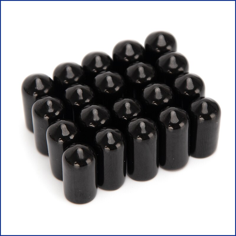 Durable Soft Rubber Protective Cover Dust-Proof Cap for High Pressure Quick Couplers Fittings Male Plug Sockets Black 20pcs/pack