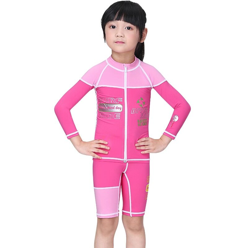Wetsuits Kinderen Een Stuk Zwemmen Draagt Duikpakken Korte Mouwen Jongens Meisjes Surfen Kinderen Rash Guards: A1 / S