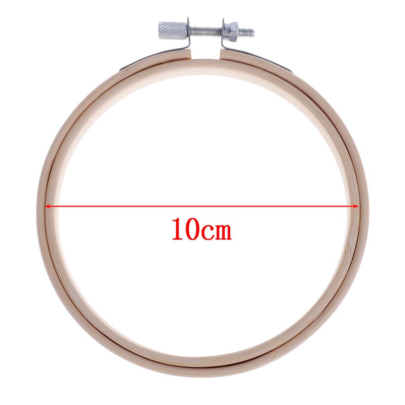 Bambus træ broderi ring ringe broderi hoop ramme sæt til gør-det-selv-korssting nåle håndværksværktøj dia 8cm-40cm: A1-10cm