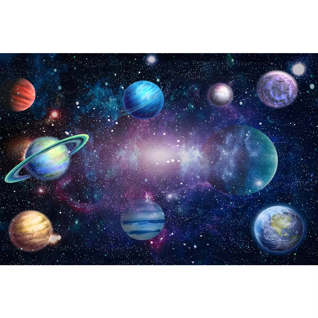 Round Moon Planet Landscape 2000 PCS Jigsaw Puzzles Challenging Family Activity Game for Gameroom Bedroom Decoration: Brown