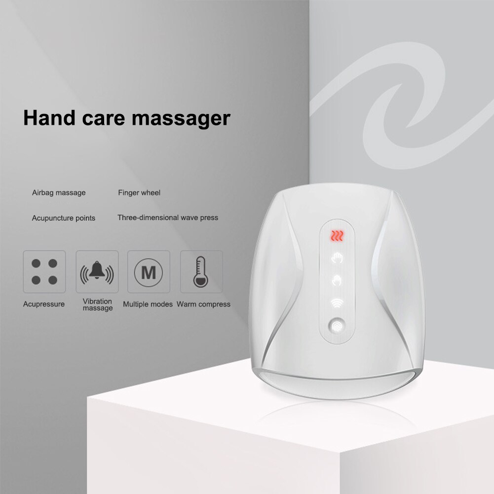 Electric Hand Massager Machine with Air Pressure Heat Compress with Heat Physiotherapy Equipment Palm Hand Finger Massager