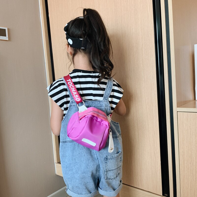 Ins Populaire Koreaanse Stijl Kleine Shell Nylon Doek Kinderen Candy Kleur Girls Crossbody Mobiele Telefoon Portemonnee Vrouwen tas