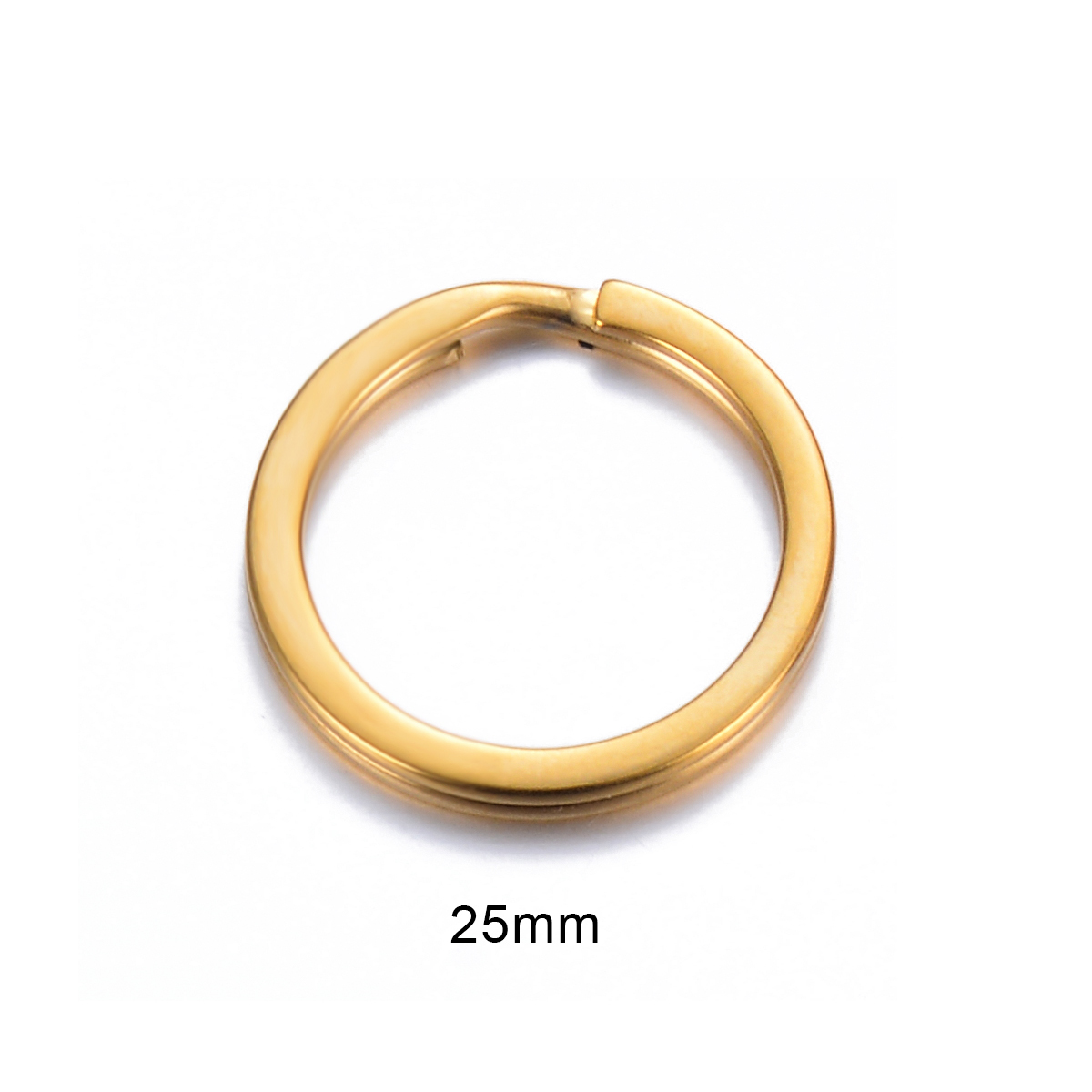 20 st/parti nyckelringar i rostfritt stål, runda platta nyckelhållare, delade ringar, 25mm 30mm nyckelringar för gör-det-själv nyckelringsspännen, smyckestillverkning: Grön