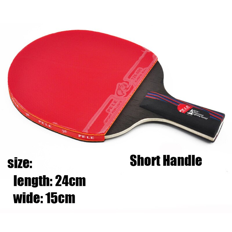 Raqueta de tenis de mesa de fibra de carbono goma con doble cara espinillas-en paleta de Ping Pong de con bolsa