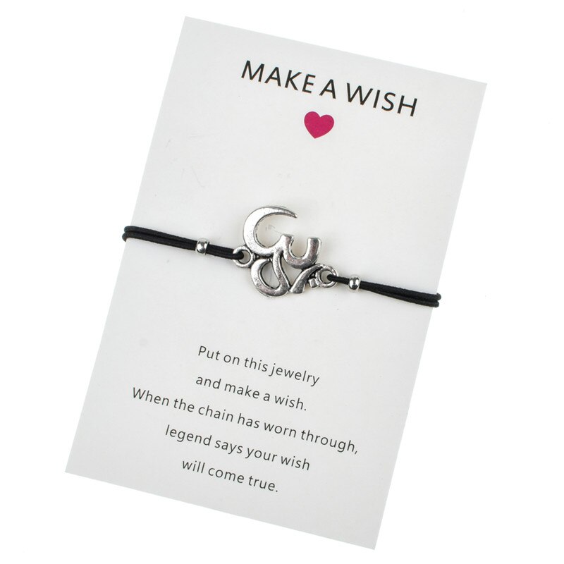 Een wens Papieren Kaart Handgemaakte Gevlochten Touw Ketting Armband Schildpad Boom van Het Leven Charms Armband voor Vrouwen Mode-sieraden: 3 D