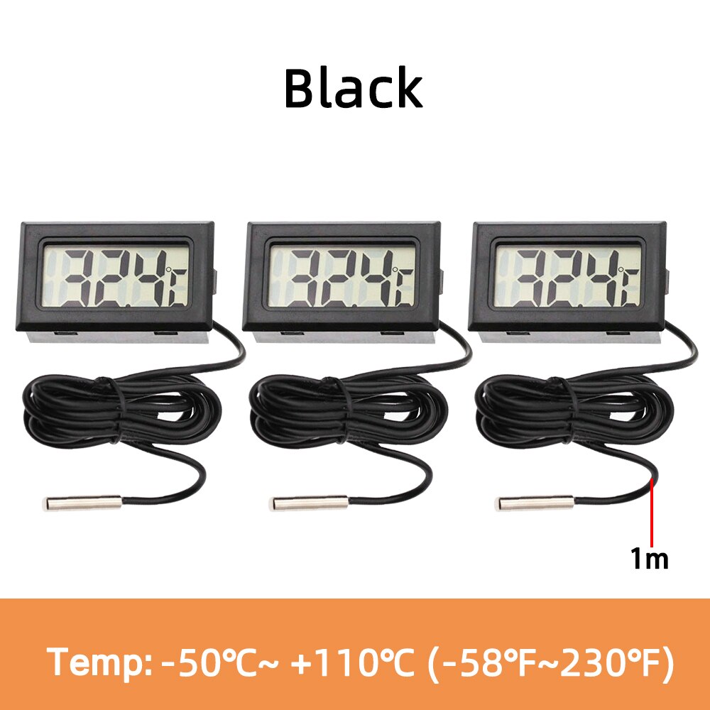 Temea-Mini Termómetro Digital, higrómetro con sonda para interiores, Sensor de temperatura pequeño, medidor de humedad, pantalla LCD, 2/3 piezas