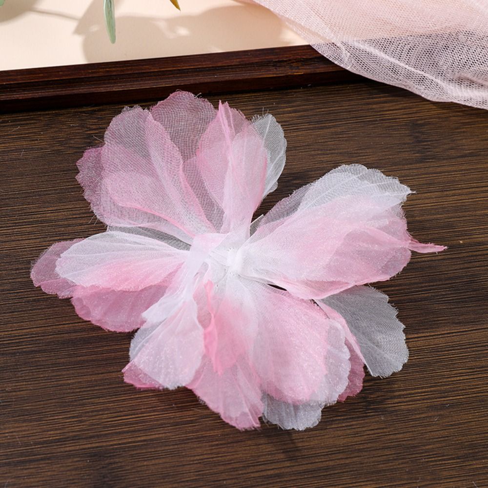 10 Stück künstliche Blumen, 3D-Organza-Blumenapplikationen, Blüzehn, DIY-Bastelarbeiten, Stoffapplikationen, mehrschichtige handgefertigte Stoffapplikationen, Kleiderdekoration: Antikes Zink