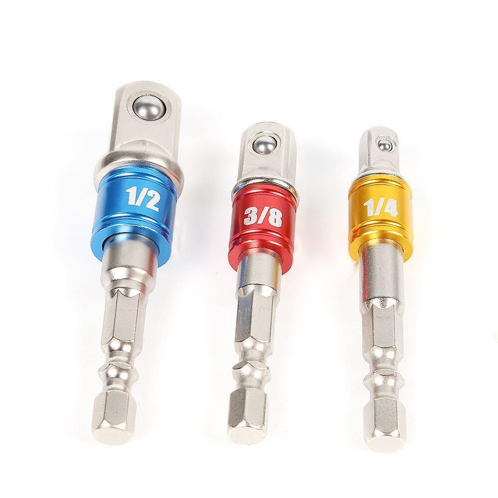 Clé à douille à cliquet hexagonale, convertisseur de clé à cliquet carré de 1/2 "à 1/4", adaptateur de clé à douille, outil à Impact de conversion