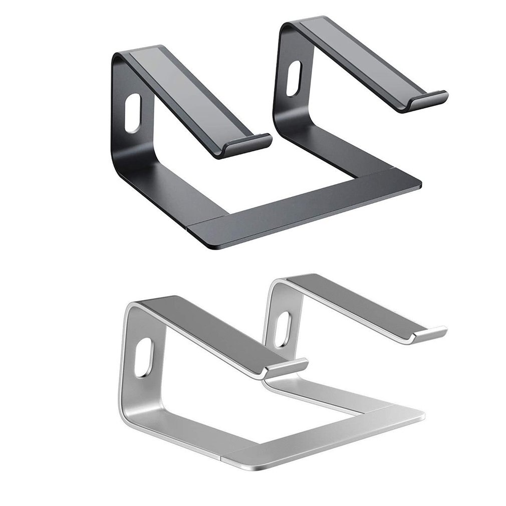 1 stk. aluminiumslegeret bærbar pc-stativ forhøjet stativ computer desktop metalbase køleholder bærbar stativ
