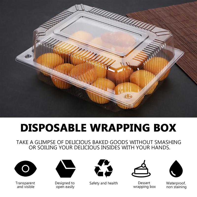 25pcs Disposable Dessert Packaging Box Convenient Practical Cake Box Dessert Box