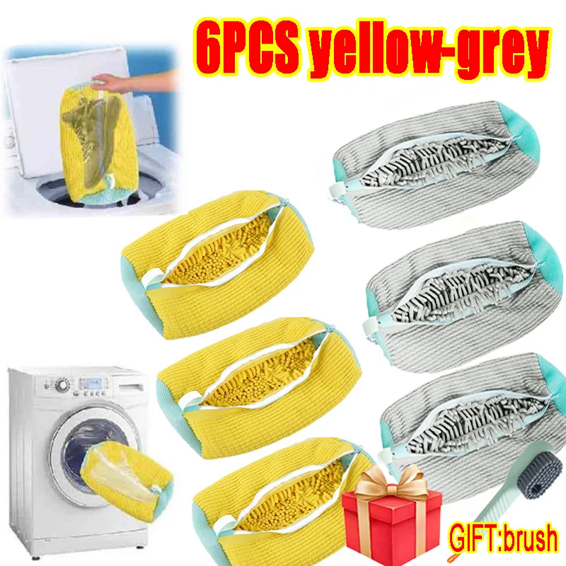 Waszak Schoenwasnet Waszak Gewatteerd Net Wasgoed Schoenen Huishoudelijke Machine Wassen Schoenen Zakken Droogzakken 1/6PCS: Bordeaux