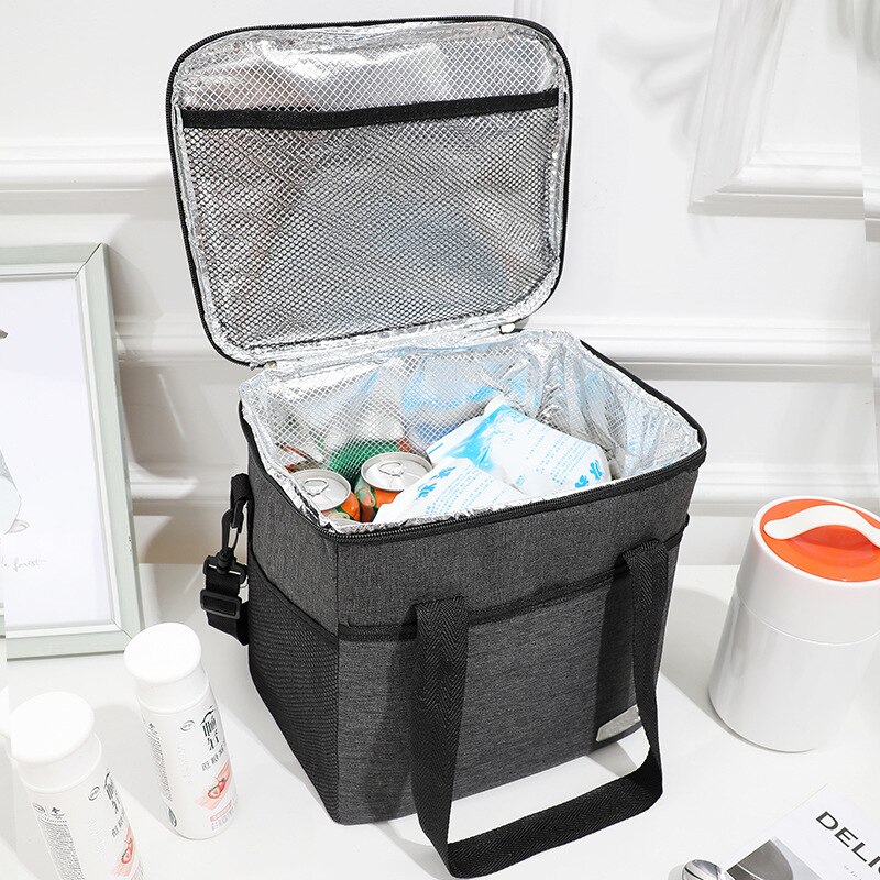 25L Lunch Box Thermal Cooler Bags Work Food Carrier Portable Picnic Snacks Storage Tote Ice Bag Insulated Handbags for Women Men