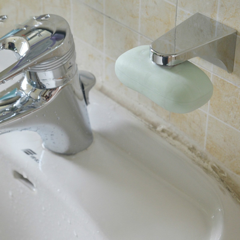 Magnetisk sæbeholder beholder dispenser vægmonteret sæbeholder til badeværelse produkt brusebad opbevaringssæbe