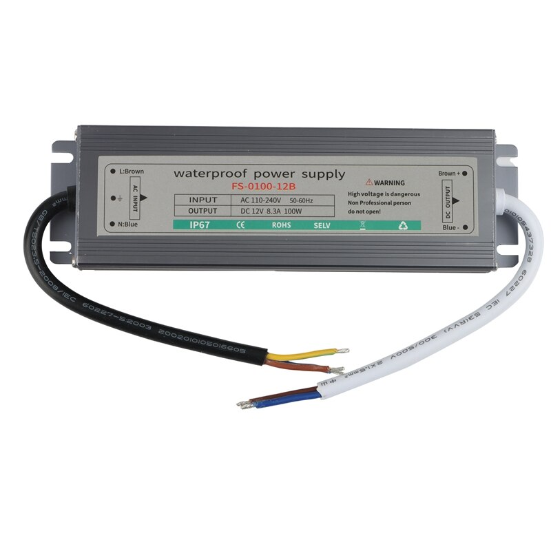 Waterdichte Schakelende Voeding 12V100W Outdoor Tr... Grandado