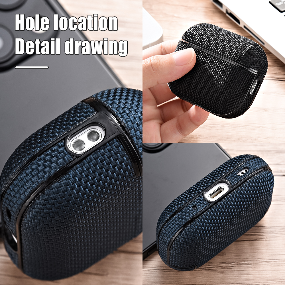 Dla AirPods 2 etui na słuchawki wodoodporne nylonowe etui ochronne na Apple Air Pods 2 1 3 pro Fundas bezprzewodowe etui z funkcją ładowania