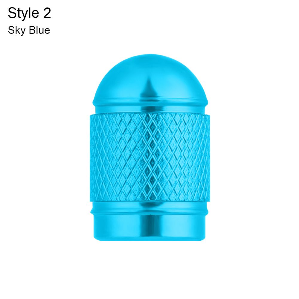 Stofdicht Aluminium Outdoor Fiets Accessoires Fiets Ventieldopjes Fietsen Tire Schrader Ventieldopjes Ventiel Covers: Sky Blue-Style 2