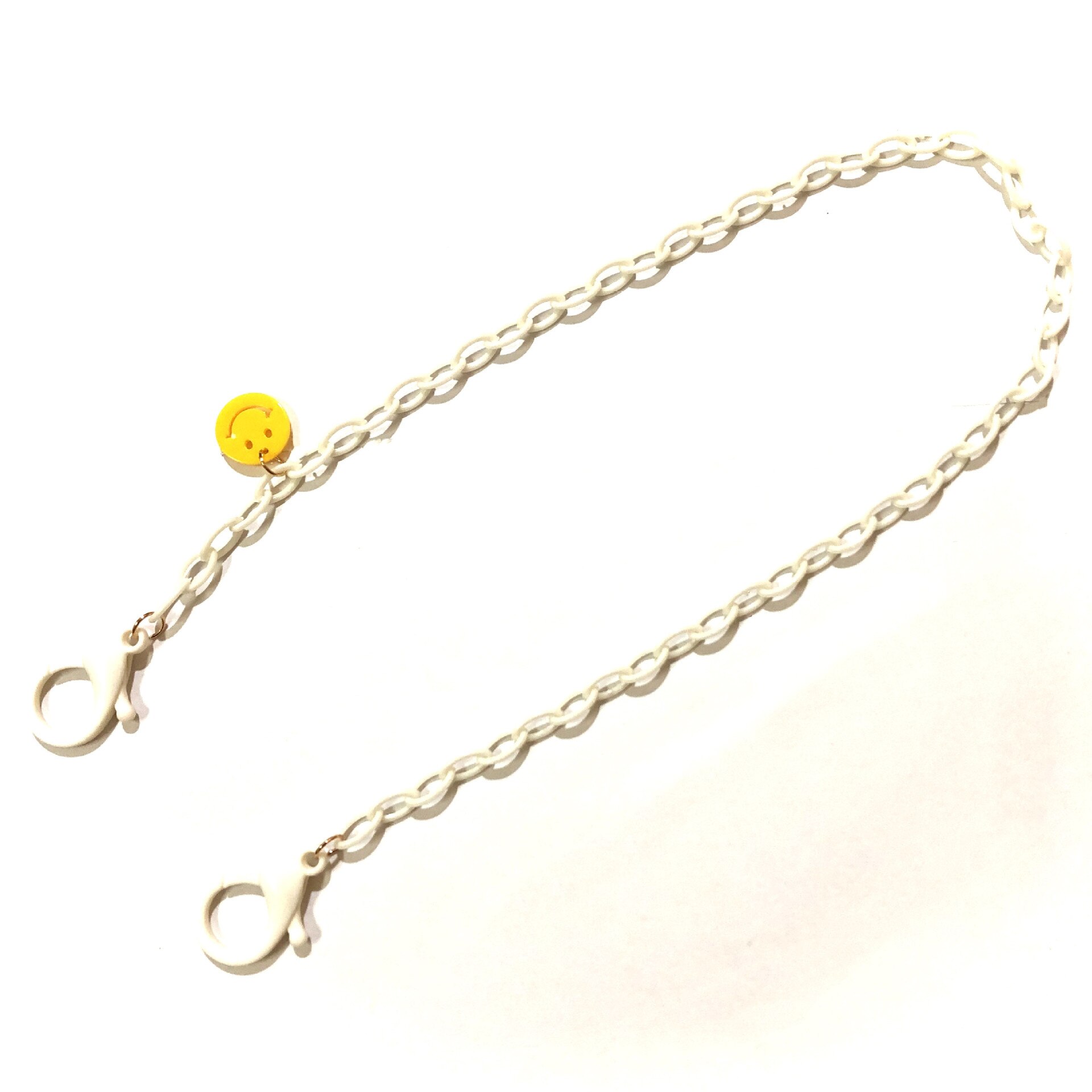 Portable Mask Lanyard Bling Face Mask Lanyard Safety Mask Ear mask Holder Rope Hanger Neck String Mask Chain Anti-Loss: White