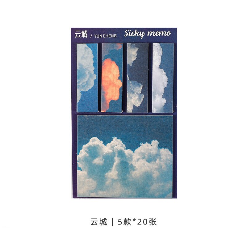 Domikee Leuke Creatieve Zelfklevende Kantoor School Memo Pad Student Draagbare Sticky Notes Pad Index Label Briefpapier Leveringen: yun cheng