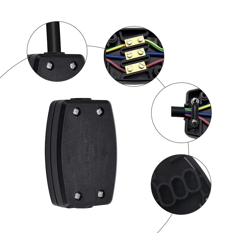 3 Terminal Electrical Junction Box 4 Pack Electrical Junction Box For Outdoor Lighting, Power And Automotive Wiring