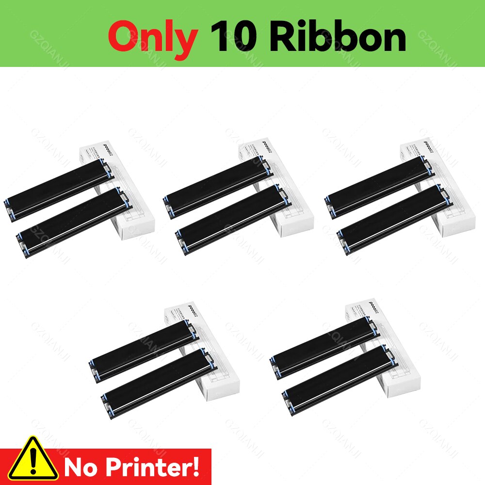 Ribbon for Poooli A4 Direct Thermal Transfer Mobile Portable Photo Bluetooth 300dpi Printer, only Ribbon, 2pcs/Box