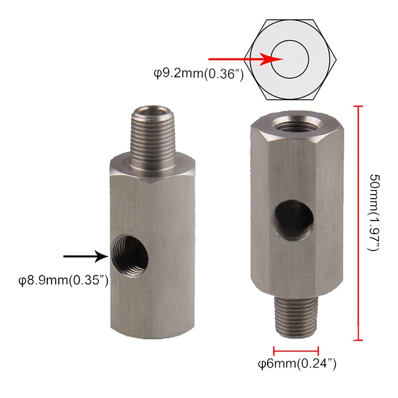 1/8 "czujnik ciśnienia oleju BSPT trójnik robić adaptera NPT turbosprężarka przewód zasilający podajnik oleju turbosprężarka adapter montażowy