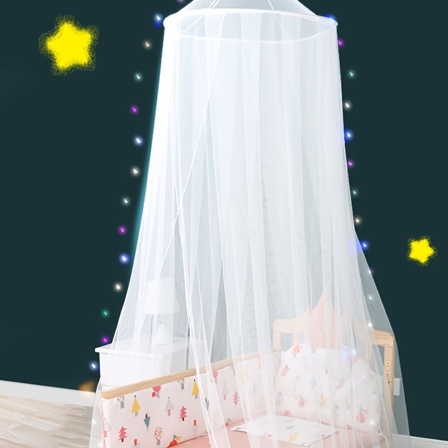 1pc Foldable Bed Net with Hanging Hook, Soft Mosquito Net with Canopy, Room Decoration Mesh Net