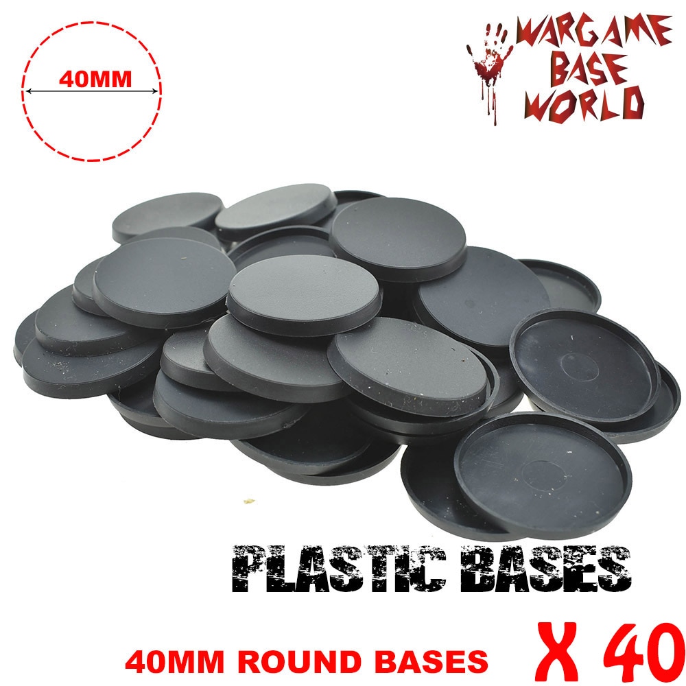 Plastic ronde 40mm bases voor Miniaturen en wargames x 40 stks