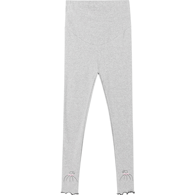 16304# Maternity Pants Summer Cotton Adjustable Elastic Waist Belly Support Ninth Pants Maternity Trousers