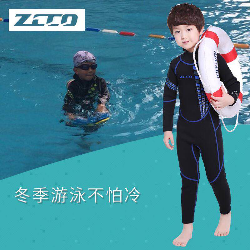 Neoprene wetsuit for kids diving suits children swimwears long sleeves girls boys surfing one piece snorkeling rashguard wetsuit