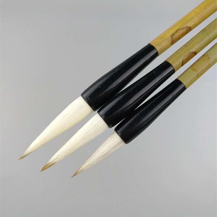 Pinceau sumi-e de calligraphie chinoise, 3 pièces, Jian Hao, pinceau de peinture chinoise, stylo de pratique d&#39;encre, Tinta, débutant en calligraphie chinoise
