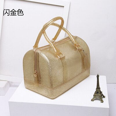 Estate Dolce Della Caramella Della Gelatina Del Silicone Borse Della Borsa Delle Donne Casual Tote Borse Delle Signore di Spalla Crossbody Borse Da Spiaggia Ragazze di Sesso Femminile Bolsos: Oro