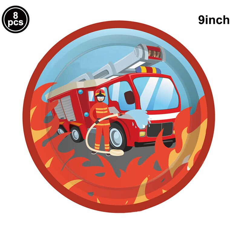 1pc 52*86 &#39;&#39;Feuer Lkw Tischdecke Feuerwehrmann Tischdecke Feuer Tabelle Einstellung Kunststoff Feuerwehrmann Tisch Abdeckung für Feuer partei Liefert: 9Zoll