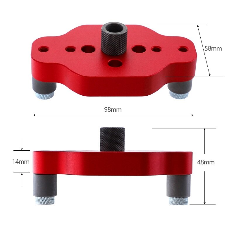 Gabarit de cheville pour 6 8 10mm Joints en bois forage réglable trou de poche gabarit en alliage d'aluminium perceuse à bois Guide outil pour la menuiserie