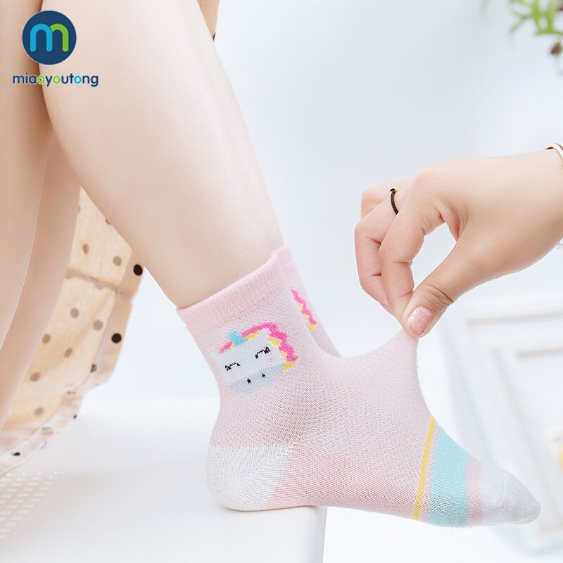 Chaussettes respirantes pour bébé garçon, 5 pièces, en maille fine, en coton, pour fille et enfant