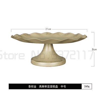 Household champagne gold desserts display shelf geometric shelf tray room type cake shelf