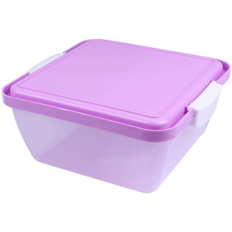 1 Pc Portable Hand-Held Cake Safety Box Transparent Birthday Cake Box (8inch Square Purple)
