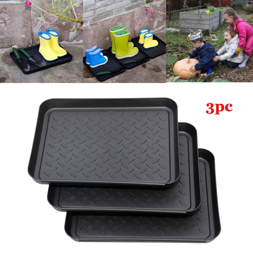 Multi-Purpose Garden Outdoor Boot Mat Tray Boot Mat And Tray for Floor Protectio Plastic Mud boots shoe plate Seasoning storage