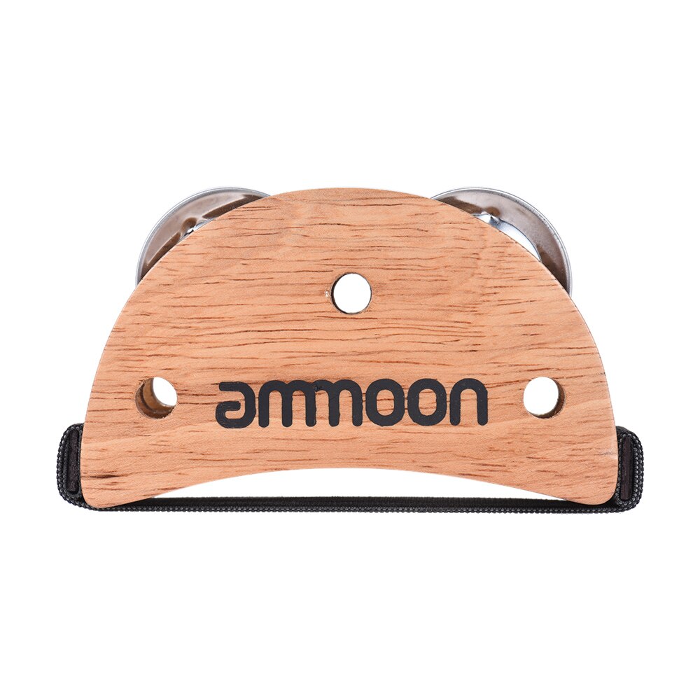 Ammoon pie Jingle pandereta Burlywood caja de Cajon elíptica, accesorio de compañero de tambor para instrumentos de percusión de tintineo de mano: Burlywood color